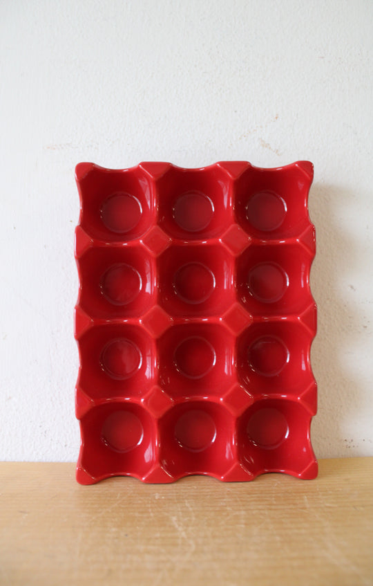 Rachael Ray Red Ceramic Egg Tray