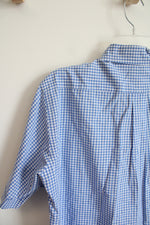 Ports International Blue & White Plaid Button Down Shirt | L