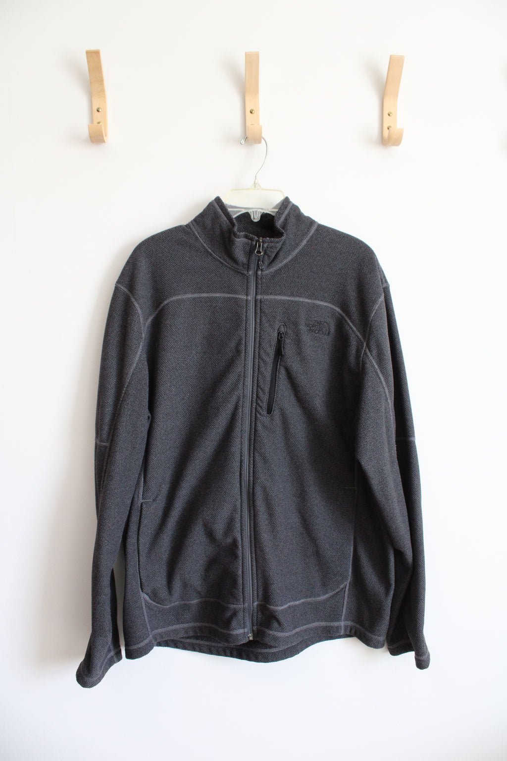 The North Face Charcoal Gray Full Zip Jacket | XL