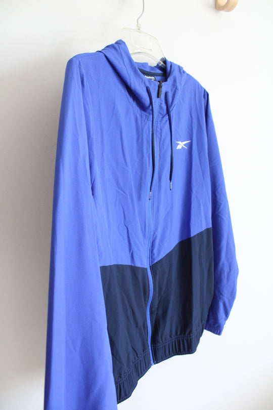 NEW Reebok Blue & Black Full Zip Lightweight Jacket | S