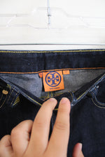 Tory Burch Dark Wash Cropped Slim Jeans | 27