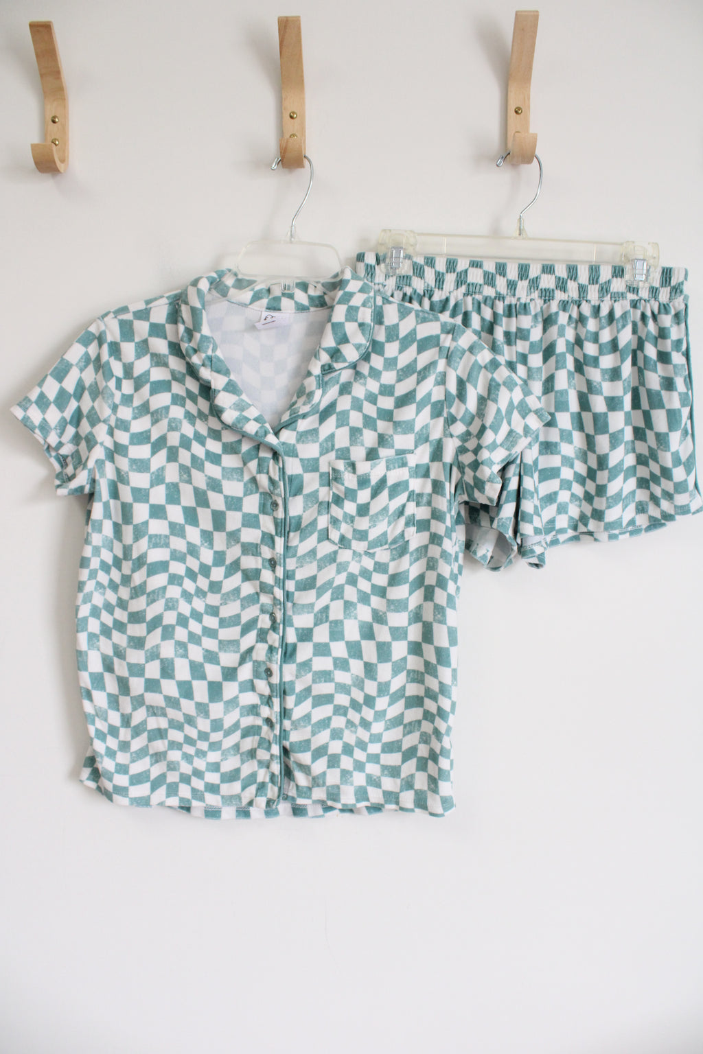 Art Class Green Velour Pajama Set | XXL (18)