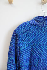 Patricia Palson Exquisite Rich Art To Wear Blue Handwoven Jacket | L