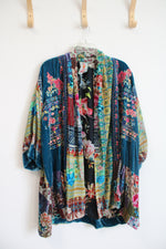Johnny Was Silk Blend Velvet Floral Kimono | M
