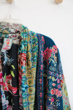 Johnny Was Silk Blend Velvet Floral Kimono | M