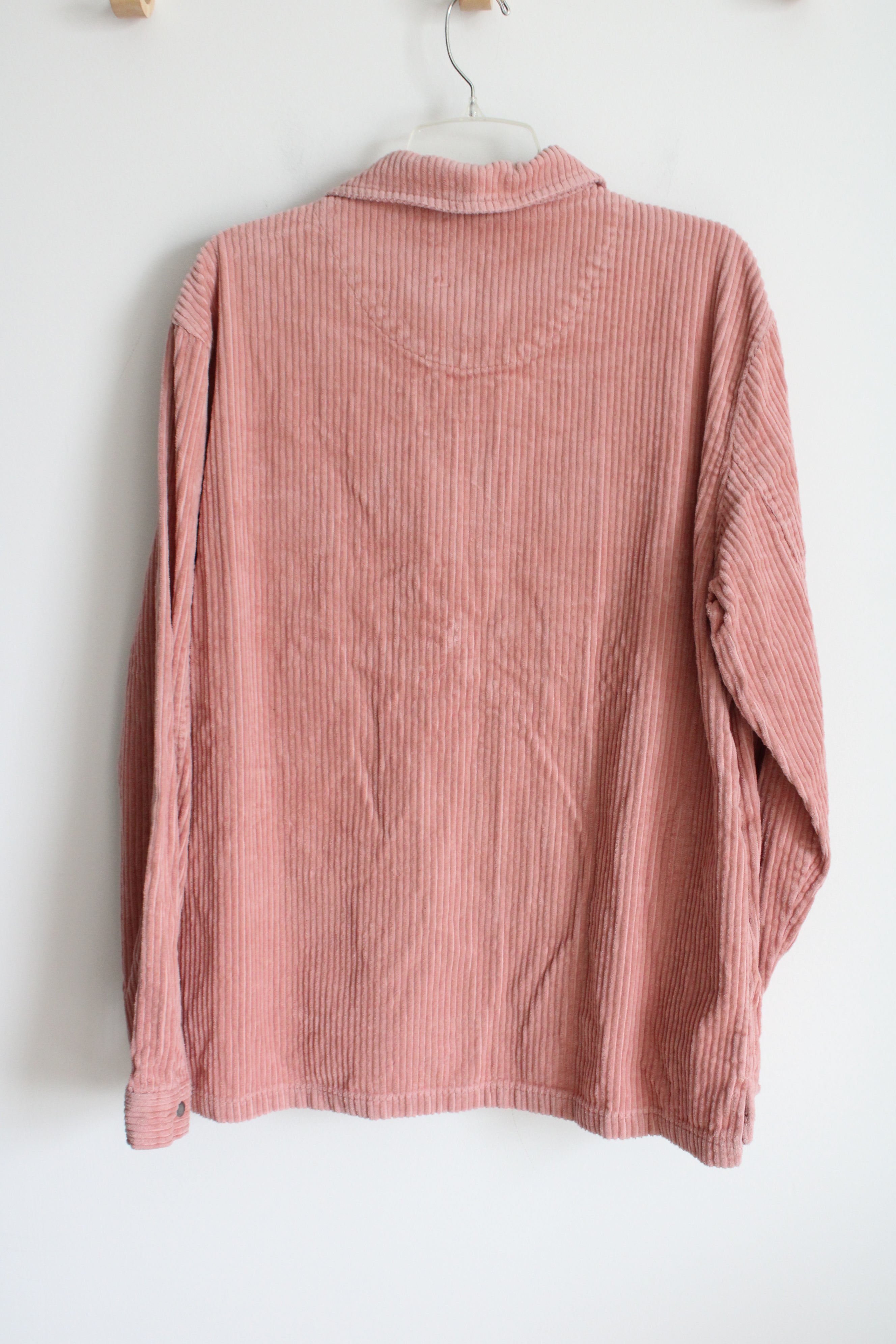 Urban Outfitters Pink Corduroy Ribbed Zip Up Jacket | L