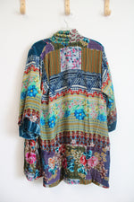 Johnny Was Silk Blend Velvet Floral Kimono | M