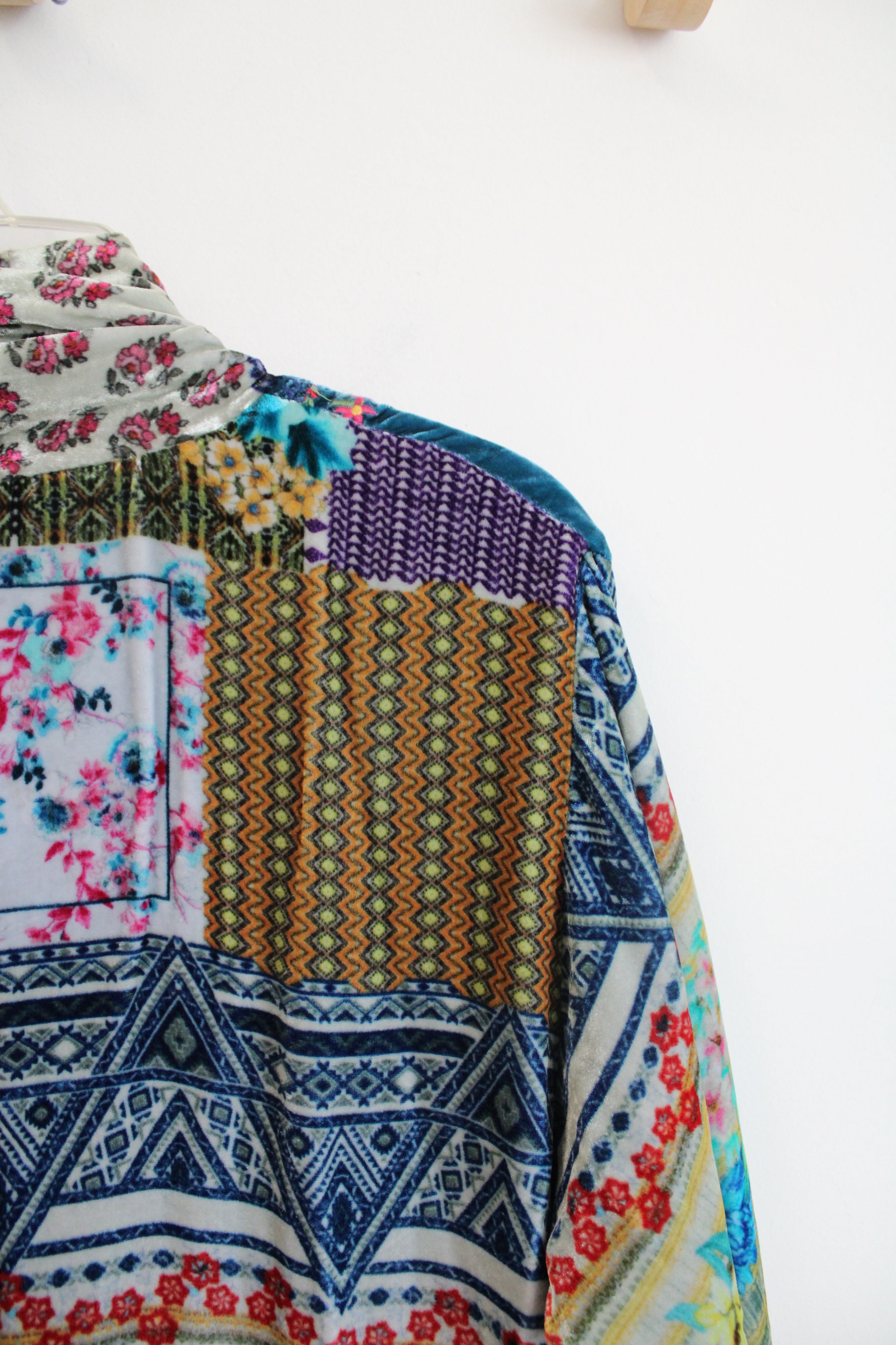 Johnny Was Silk Blend Velvet Floral Kimono | M