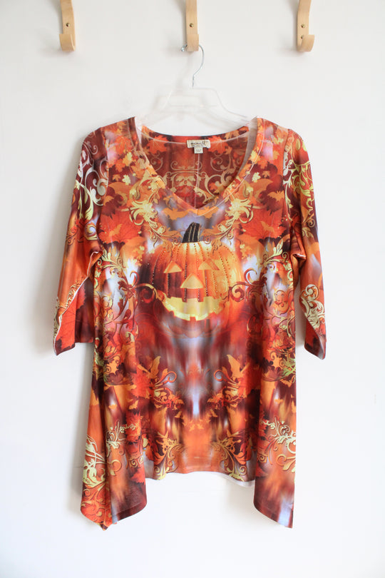 One World Orange Jack-O-Lantern Top | 2X