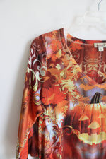 One World Orange Jack-O-Lantern Top | 2X