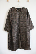 Black & Brown Long Sleeved Tunic | L