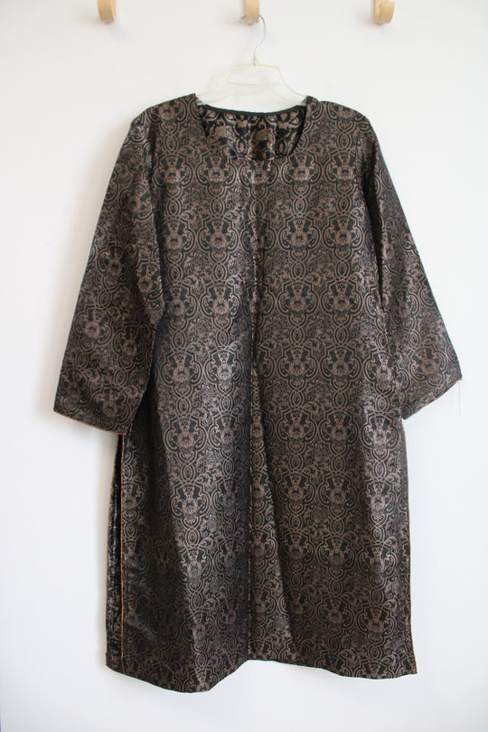 Black & Brown Long Sleeved Tunic | L