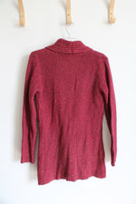 Merona Red Cable Knit Shawl Collar Cardigan | S