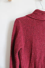 Merona Red Cable Knit Shawl Collar Cardigan | S