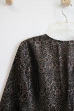 Black & Brown Long Sleeved Tunic | L