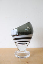 Black & White Swirl Pedestal Dish