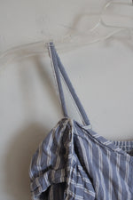 Old Navy Blue And White Striped Cotton Dress | XS