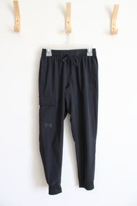 Under Armour Black Cargo Athletic Jogger Pants | Youth S