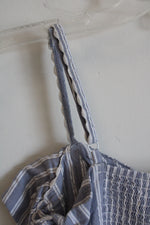 Old Navy Blue And White Striped Cotton Dress | XS