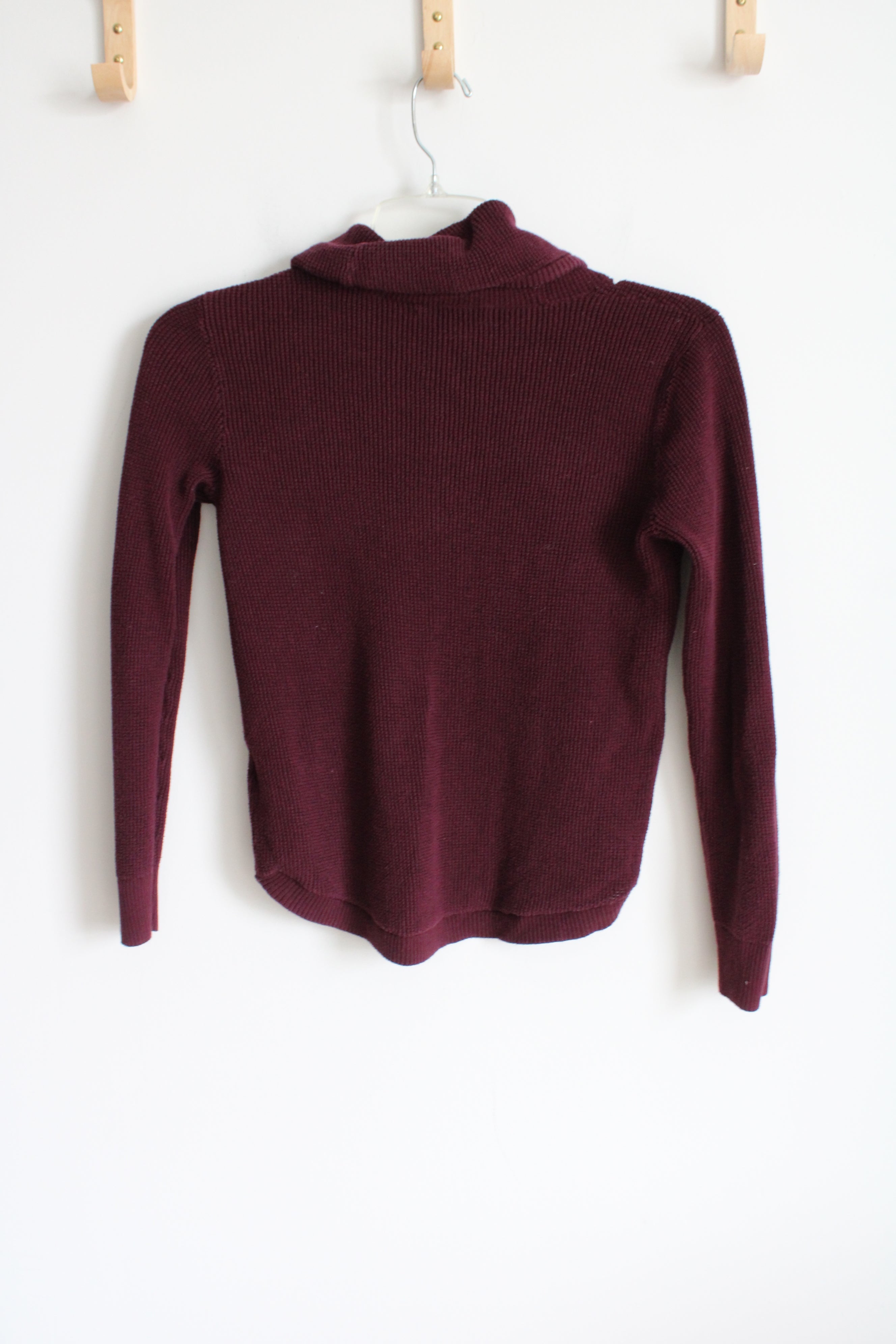 Ralph Lauren Burgundy Knit Cowl Neck Sweater | XS