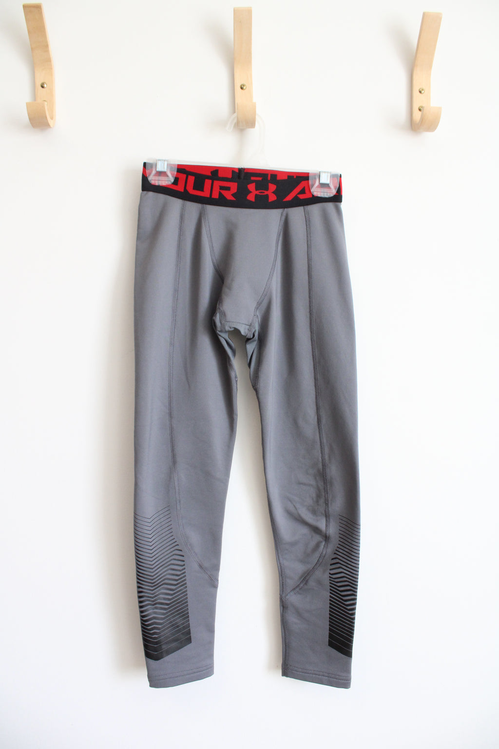Under Armour Gray Thermal Fitted Pants | Youth S