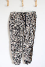 L.E.I. Tan & Black Leopard Print Pants | XL