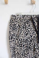 L.E.I. Tan & Black Leopard Print Pants | XL