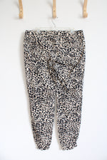 L.E.I. Tan & Black Leopard Print Pants | XL