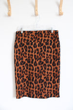 LuLaRoe Brown & Black Leopard Print Skirt | L