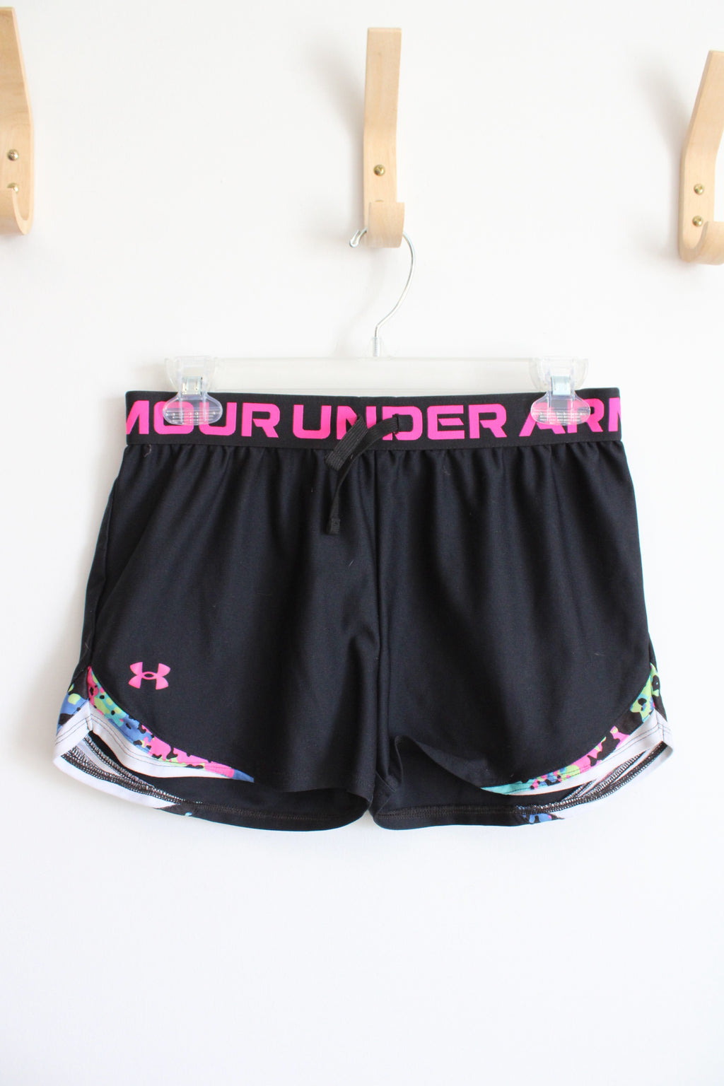 Under Armour Black & Pink Athletic Shorts | Youth L