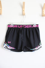 Under Armour Black & Pink Athletic Shorts | Youth L