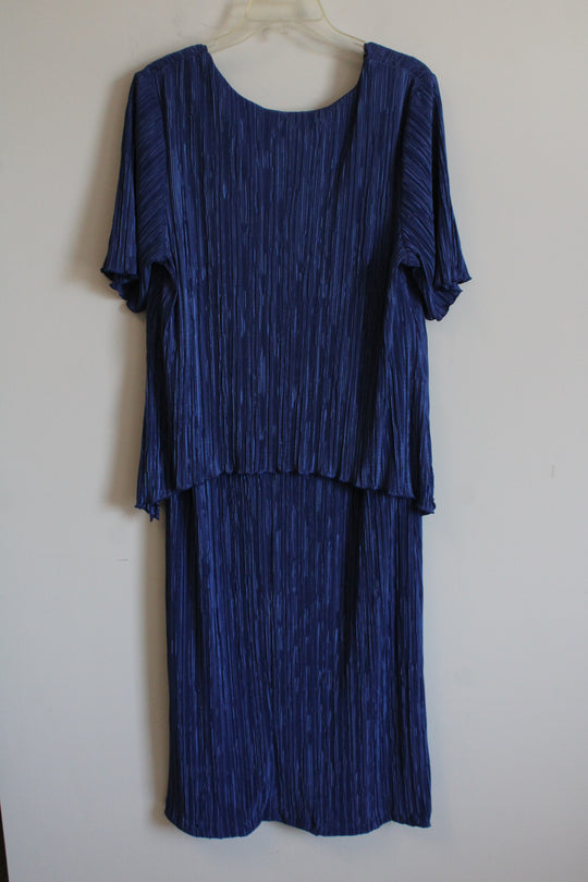 Blue Floor-Length Dress | L