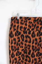 LuLaRoe Brown & Black Leopard Print Skirt | L