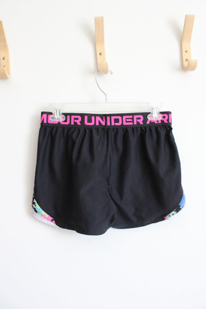 Under Armour Black & Pink Athletic Shorts | Youth L