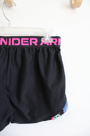 Under Armour Black & Pink Athletic Shorts | Youth L