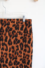 LuLaRoe Brown & Black Leopard Print Skirt | L