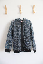 Wonder Nation Gray Patterned Rain Jacket | Youth L (10/12)