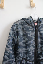Wonder Nation Gray Patterned Rain Jacket | Youth L (10/12)