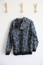 Wonder Nation Gray Patterned Rain Jacket | Youth L (10/12)