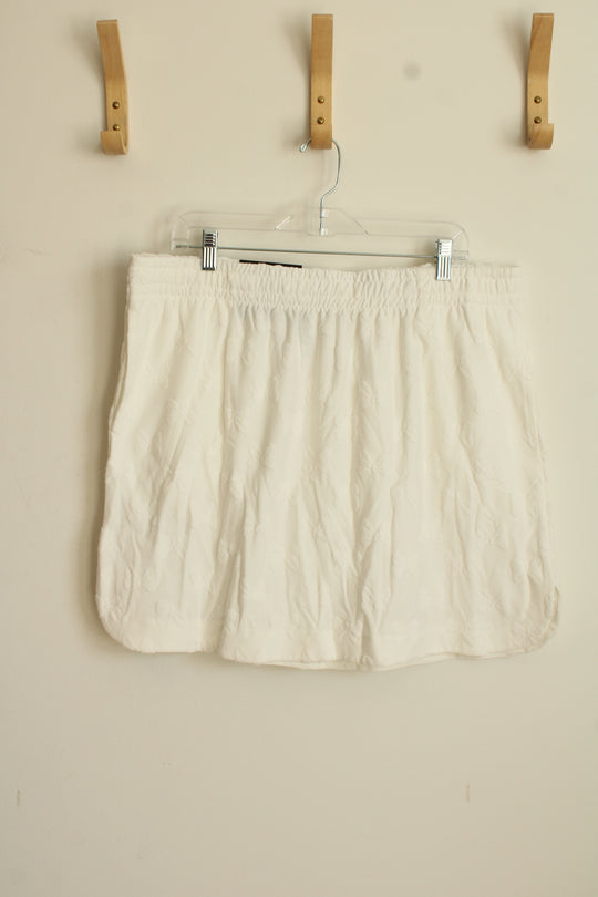 NEW Disney White Mickey Mouse Terry Skirt | L