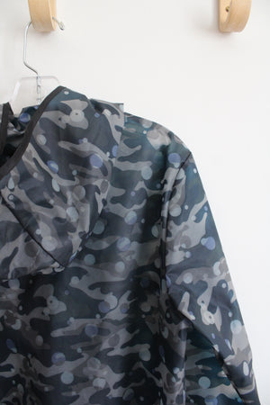Wonder Nation Gray Patterned Rain Jacket | Youth L (10/12)