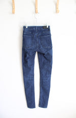 Express High Rise Stretch Dark Wash Jeans | 00L