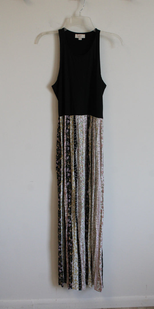Ann Taylor Loft Black Floral Dress | M