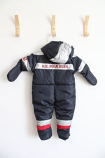 NEW U.S. Polo Assn. Red Fleece Lined Navy Snowsuit | 6-9 MO
