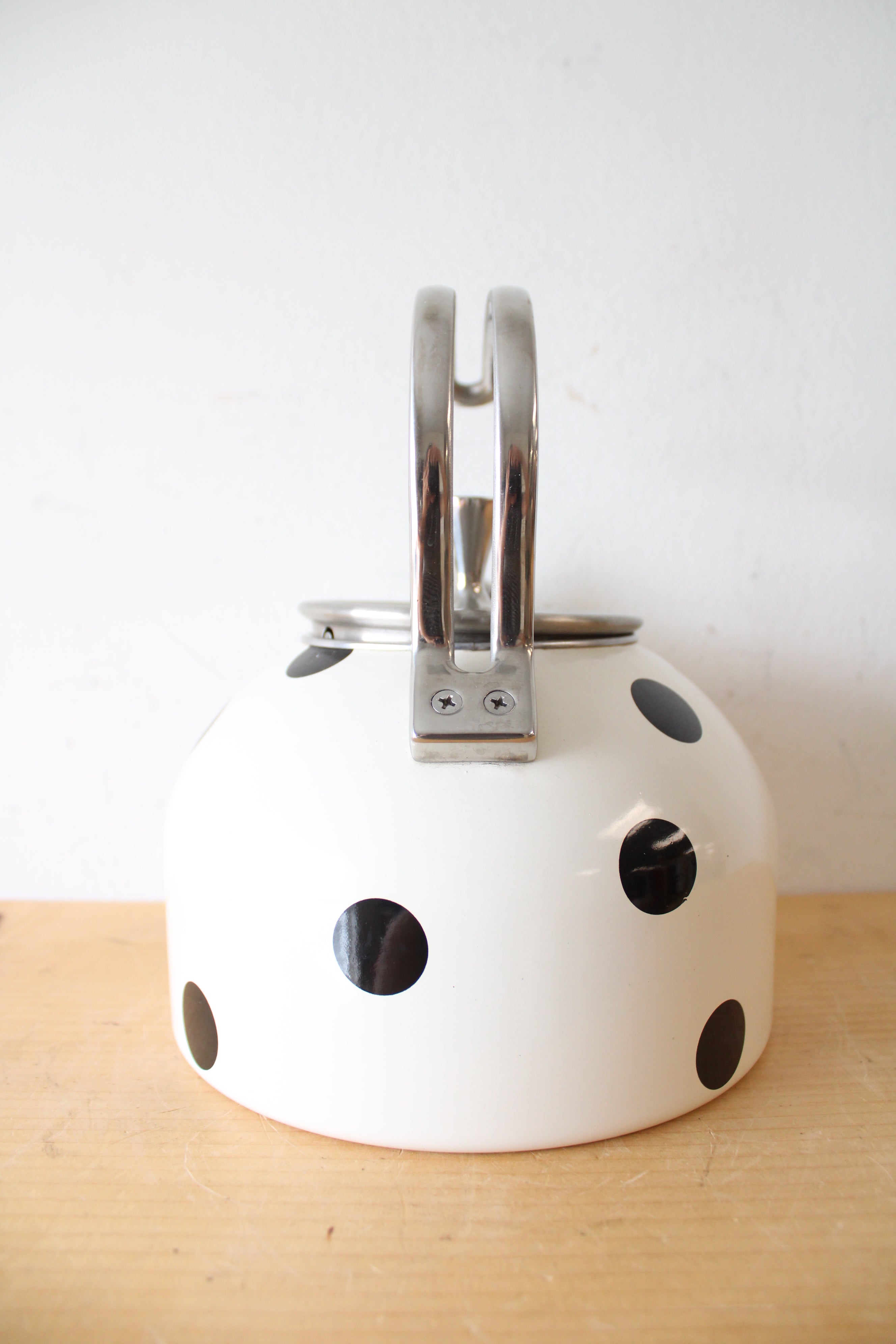 Kate Spade Deco Dot White & Black Polka Dot Tea Kettle