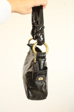 Coach Black Knot Patent Leather Mini Y2K Purse