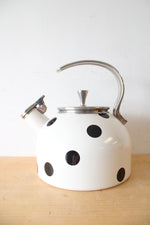 Kate Spade Deco Dot White & Black Polka Dot Tea Kettle