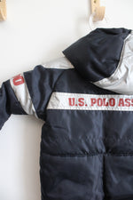 NEW U.S. Polo Assn. Red Fleece Lined Navy Snowsuit | 6-9 MO