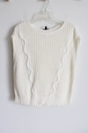 Talbots Cream Cable Knit Sweater Vest | M