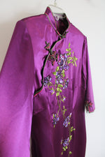 Purple Beaded Embroidered Chinese Dress | M